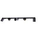 Trilho 1 Metro 5 Spots Orientável P/ Bulbo ou PAR20 Preto 3000/5 ST959-Starlumen-