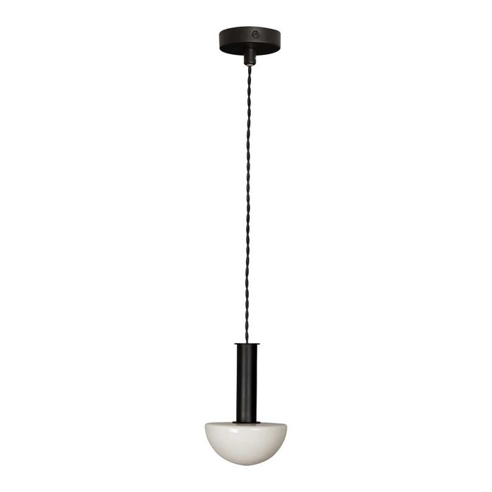 Pendente Artemis Preto e Vidro Branco VL004-BK Starlux ST2520