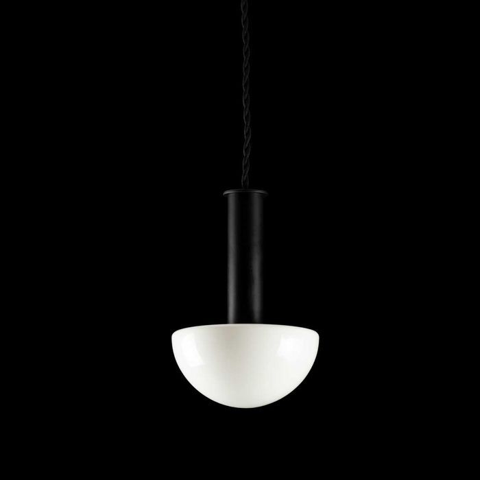 Pendente Artemis Preto e Vidro Branco VL004-BK Starlux ST2520