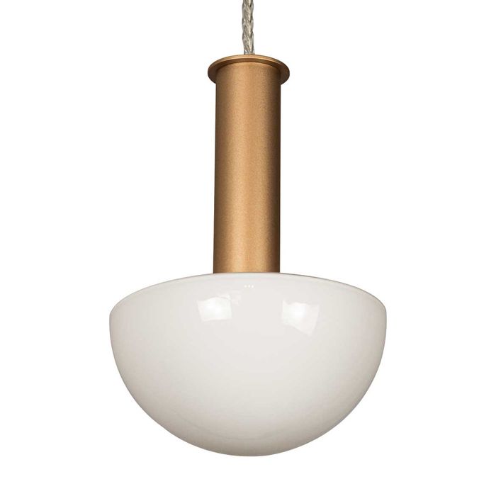 Pendente Artemis Ouro fosco e Vidro Branco VL004-MG Starlux ST2520