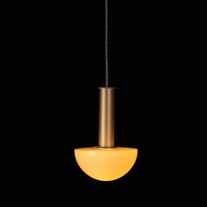 Pendente Artemis Ouro Cupula de Vidro  para G9 VL005-MG Starlux ST2536