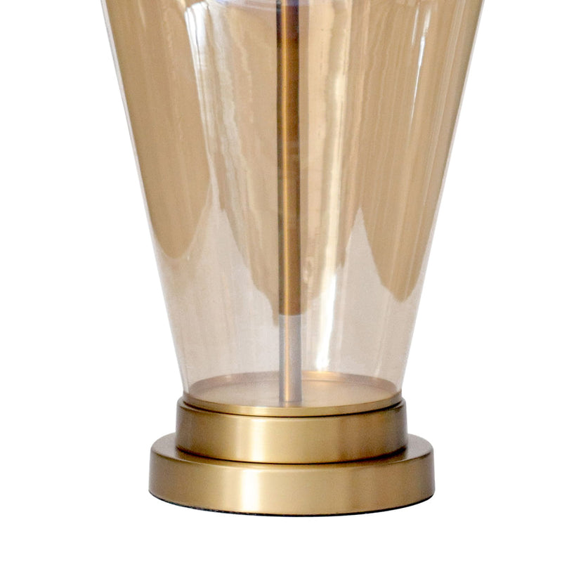 Base Para Abajur Veneto Dourado e Champagne (d)22cm (a)52.2cm  1xe27 40w - WR004 - Bella Iluminação