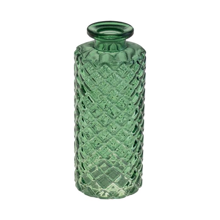 Vaso de Vidro Verde Com Textura XG0060 BTC Decor ST2667