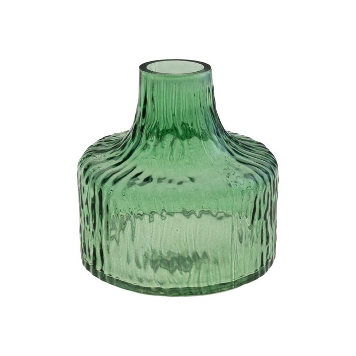 Vaso de Vidro Verde Com Textura XG0062 BTC Decor ST2668