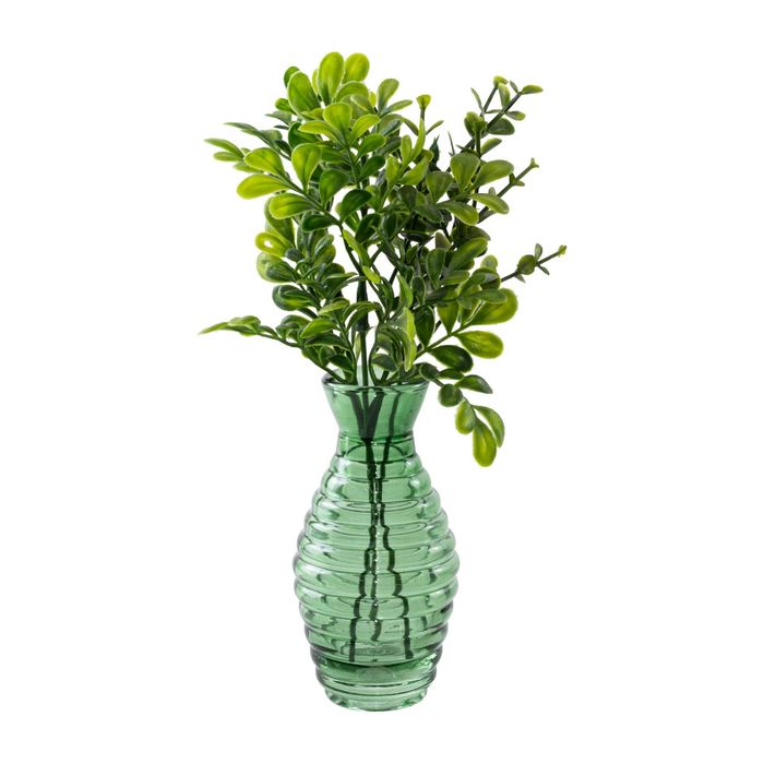Vaso de Vidro Verde Com Textura XG0064 BTC Decor ST2666
