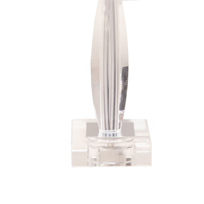Base Para Abajur Kristalo Cromado e Transp (c)8cm (l)8cm (a)28cm  1xe27 40w - XL001 - Bella Iluminação