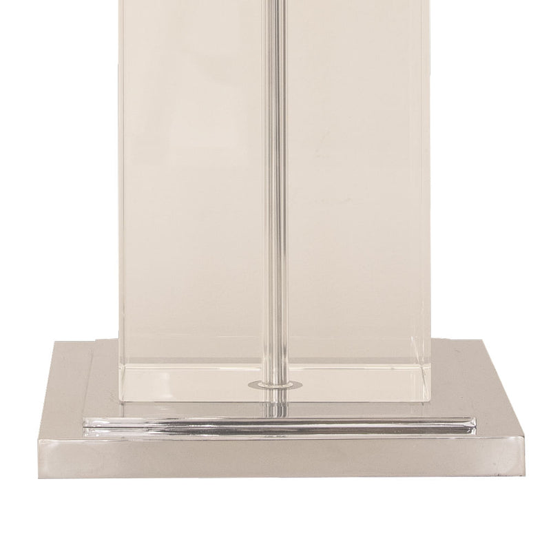 Base Para Abajur Classic Cromado E Transparente (C)22.8Cm (L)15.2Cm (A)42.8Cm  1Xe27 40W - XL1115 - Bella Iluminação