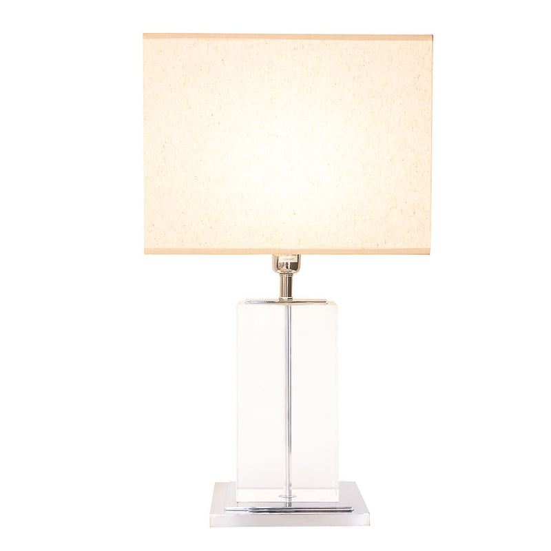 Base Para Abajur Classic Cromado E Transparente (C)22.8Cm (L)15.2Cm (A)42.8Cm  1Xe27 40W - XL1115 - Bella Iluminação