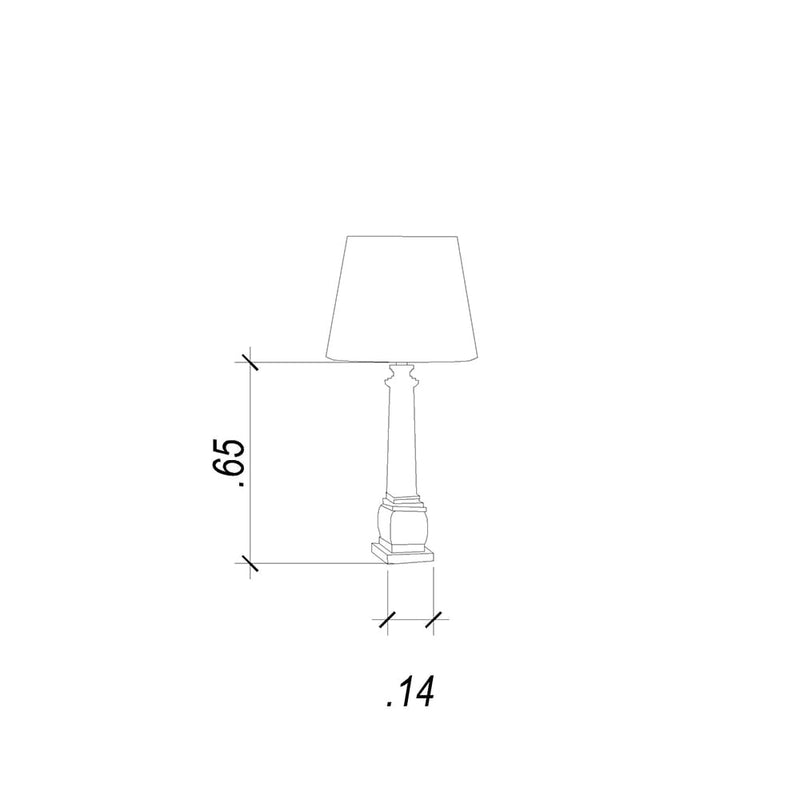 Base Para Abajur Classic Cromado E Transparente (C)14Cm (L)14Cm (A)65Cm  1Xe27 40W - XL1155 - Bella Iluminação