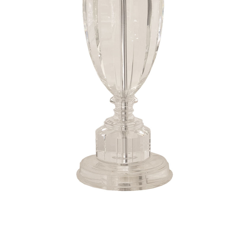 Base Para Abajur Classic Cromado E Transparente (D)15Cm (A)55Cm  1Xe27 40W - XL1210 - Bella Iluminação