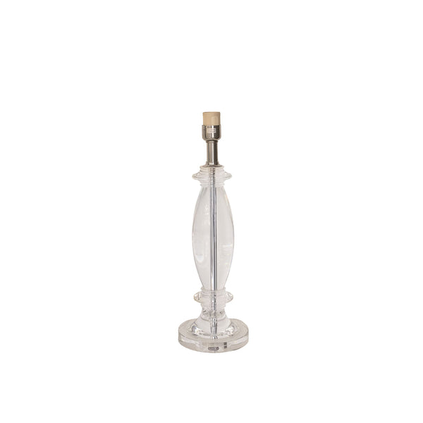 Base Para Abajur Scent Cromado E Transparente (D)16Cm (A)53Cm  1Xe27 40W - XL1339 - Bella Iluminação