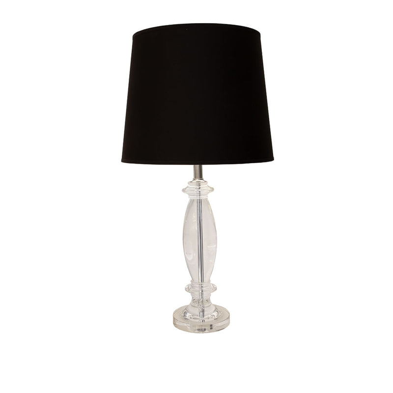 Base Para Abajur Scent Cromado E Transparente (D)16Cm (A)53Cm  1Xe27 40W - XL1339 - Bella Iluminação