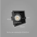 Spot Embutir Slim Frame Preto Conect GU10 p/MR11 YA001B Bella ST2728