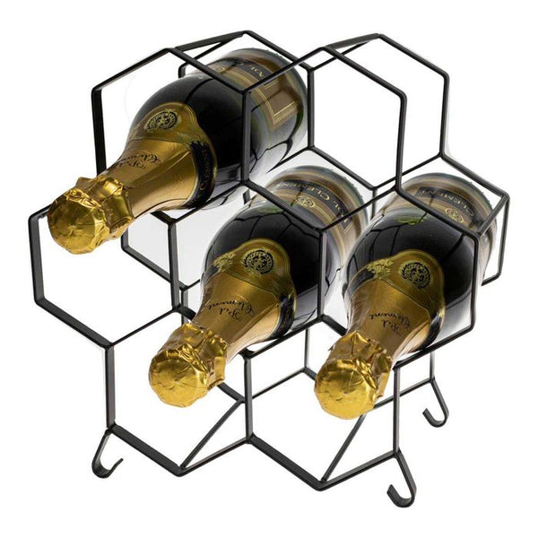 Mini Adega Vinho Colmeia Metal P/ 7 Garrafas Zl0047 St1694