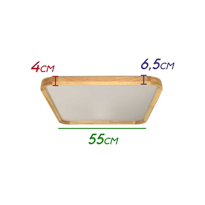 Plafon Tora Madeira 56cm LED 48W ZM-005-WOOD Starlux ST2510