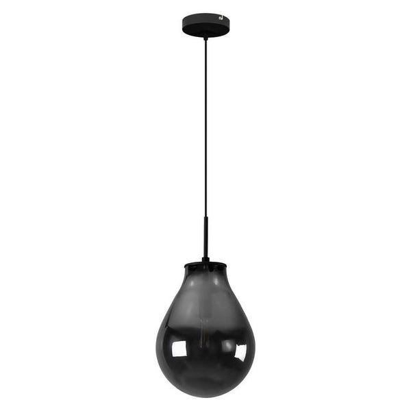 Pendente Amora Preto Globo de Vidro Smoky Starlux E14 ZR020-S-SMK ST1722