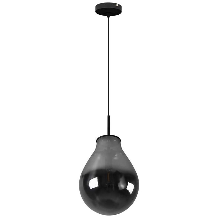 Pendente Amora Preto Globo de Vidro Smoky Starlux E14 ZR020-S-SMK ST1722