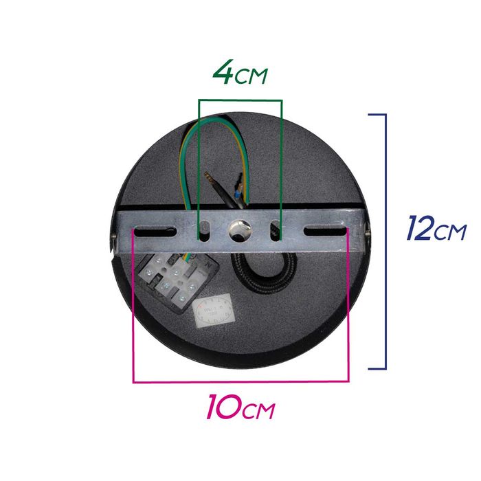 Pendente Amora Preto Globo de Vidro Smoky Starlux E14 ZR020-S-SMK ST1722