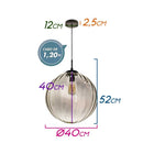 Pendente Tati Globo Vidro 40cm Starlux ZR063-L-SKY St1957