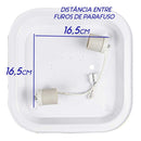 Plafon Enzo Ouro Quadrado P/ 2 LED E27 30cm Starlux ZR075-S-MG ST1895