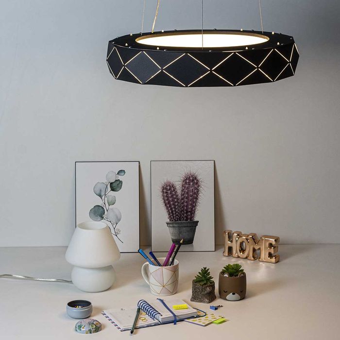 Pendente Otto 50cm 30w Branco Quente Zr091-RP-BK Starlux ST2371