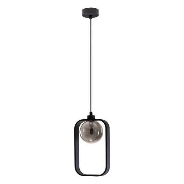 Pendente Aruna Preto Fosco e Smoky  ZR097 SKY Globo Vidro para G9 Starlux ST2622