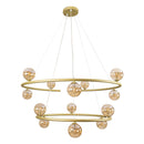 Pendente Grape ZR114-AGD Ouro Globos Vidro Starlux ST2557