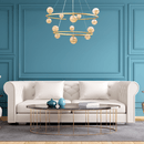 Pendente Grape ZR114-AGD Ouro Globos Vidro Starlux ST2557