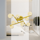 Plafon Grape Ouro Fosco ZR116 Globos Vidro Starlux para 8X G9 ST2631