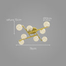 Plafon Grape Ouro Fosco ZR116 Globos Vidro Starlux para 8X G9 ST2631