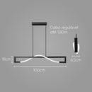 Pendente Naruto Preto Fosco ZR120 100cm LED 13W 2700k Starlux ST2589