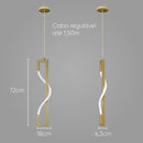 Pendente Naruto Ouro Fosco ZR121 72cm LED 12W 2700K Starlux ST2595