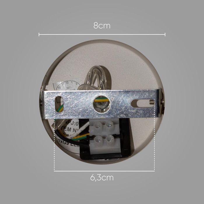 Pendente Eloa Madeira Ouro Fosco Globo Vidro Branco ZR136-WH Starlux ST2603