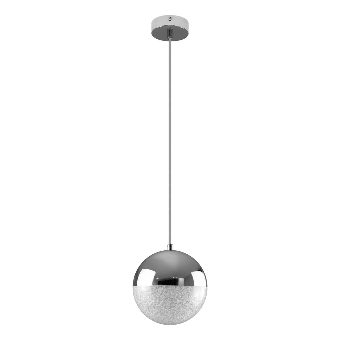 Pendente Poppy Cromado Globo 12cm para 1x G9 ZR138-CH Pendente Poppy Cromado Globo 12cm para 1x G9 ZR138-CH