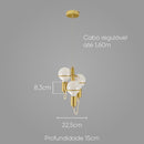 Pendente Zeki ZR142-GD Starlux + 3 LED G95 4W Milk ST2634