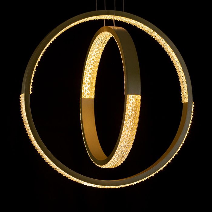 Pendente Othon Ouro 2 Aneis 40 e 50cm LED ZR145-GD Starlux ST2637