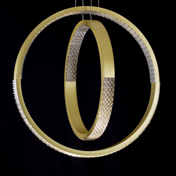Pendente Othon Ouro 2 Aneis 40 e 50cm LED ZR145-GD Starlux ST2637