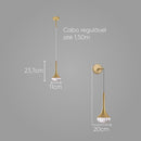 Pendente/arandela Korina Ouro Fosco e Ambar 12cm para 1x G9 Zr148 Starlux ST2606