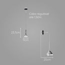 Pendente/arandela Korina Cromado 2cm para 1x G9 ZR148 Starlux ST2606