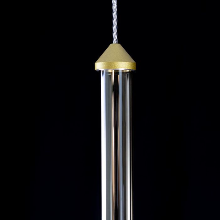 Pendente Anakin Ouro Fosco e Ambar LED 3W Branco Quente ZR151 Starlux ST2641