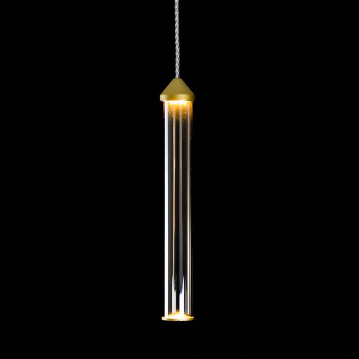 Pendente Anakin Ouro Fosco e Ambar LED 3W Branco Quente ZR151 Starlux ST2641