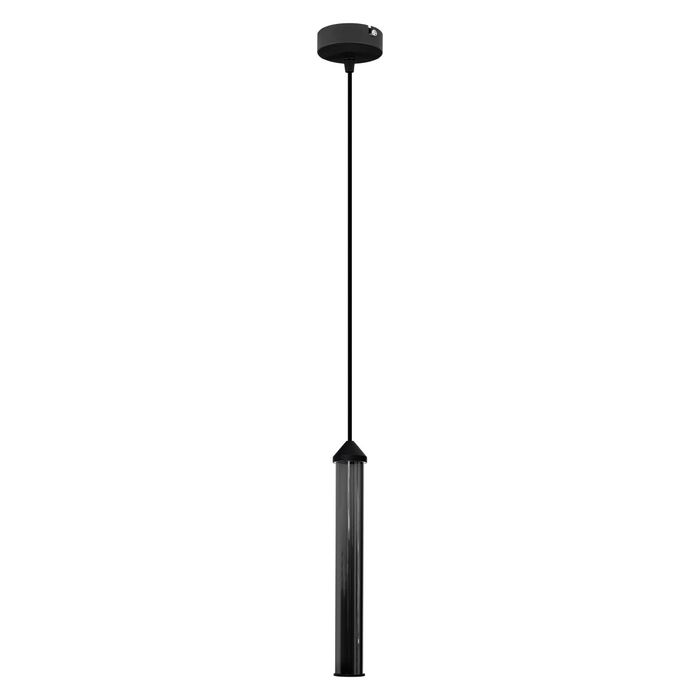 Pendente Anakin Preto Fosco e Smoky LED 3W Branco Quente ZR151 Starlux ST2641