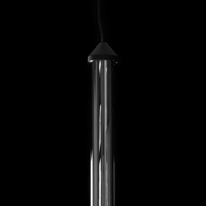 Pendente Anakin Preto Fosco e Smoky LED 3W Branco Quente ZR151 Starlux ST2641