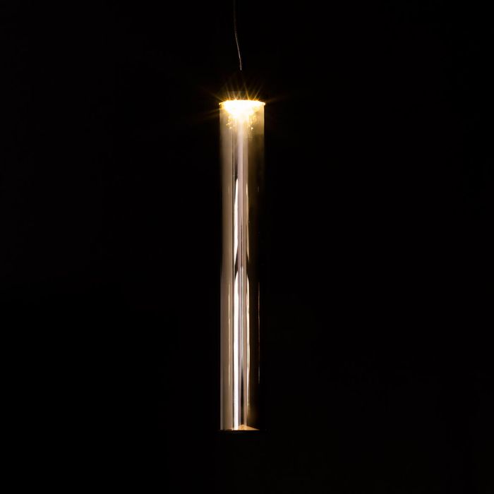 Pendente Anakin Preto Fosco e Smoky LED 3W Branco Quente ZR151 Starlux ST2641