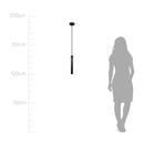 Pendente Anakin Preto Fosco e Smoky LED 3W Branco Quente ZR151 Starlux ST2641