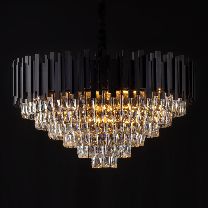 Lustre Pendente Moscou Starlux Preto ZR173-BK para 15X G9 ST2742