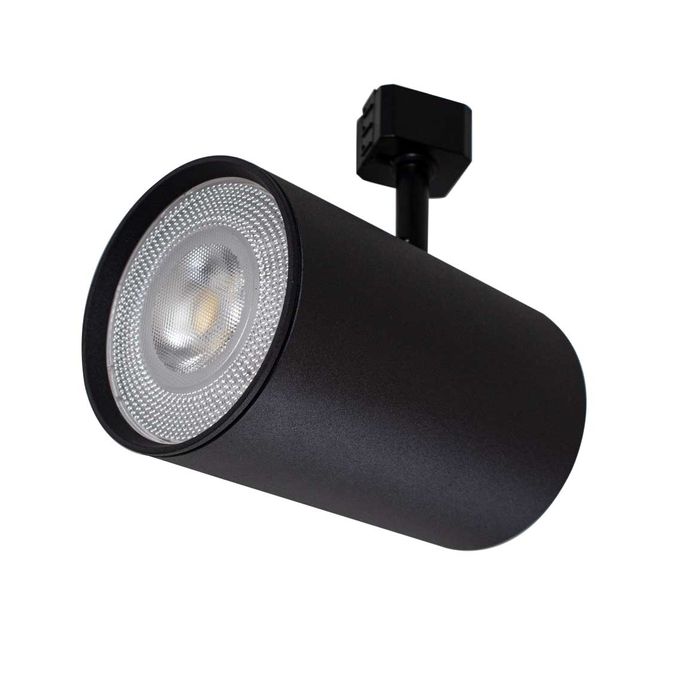 Spot Titan em Alumínio Preto para Trilho Eletrificado para PAR30 Starlux ZTL020 ST2281