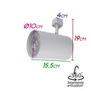 Spot Titan em Alumínio Branco para Trilho Eletrificado para PAR30 Starlux ZTL020 ST2281