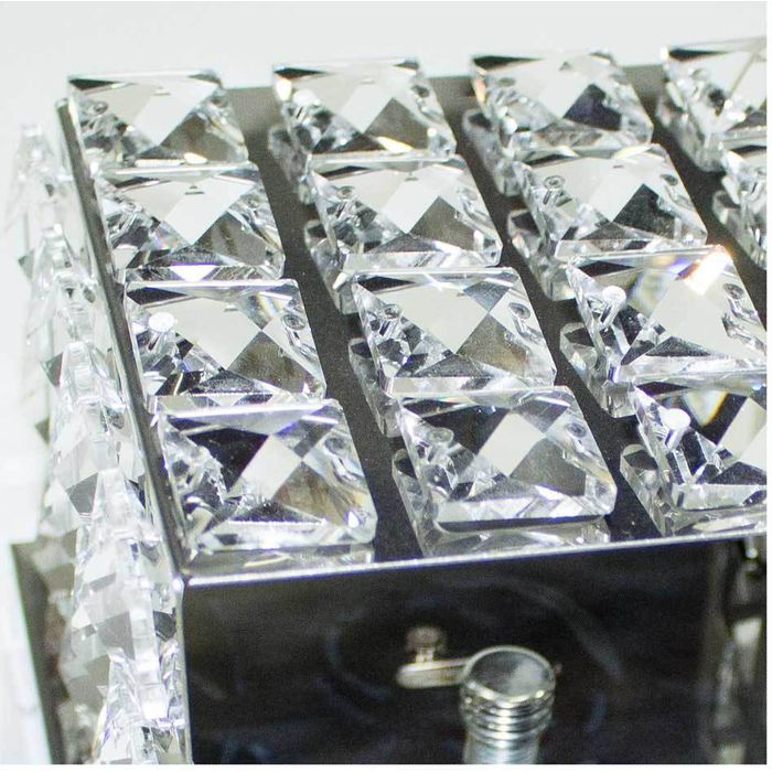 Arandela 2 Fachos De Cristal Legítimo K9 E Inox AR-4558 St4558