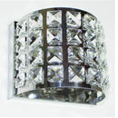 Arandela De Cristais Legítimo K9 Meia Lua Aço Inox AR-4567 ST4567